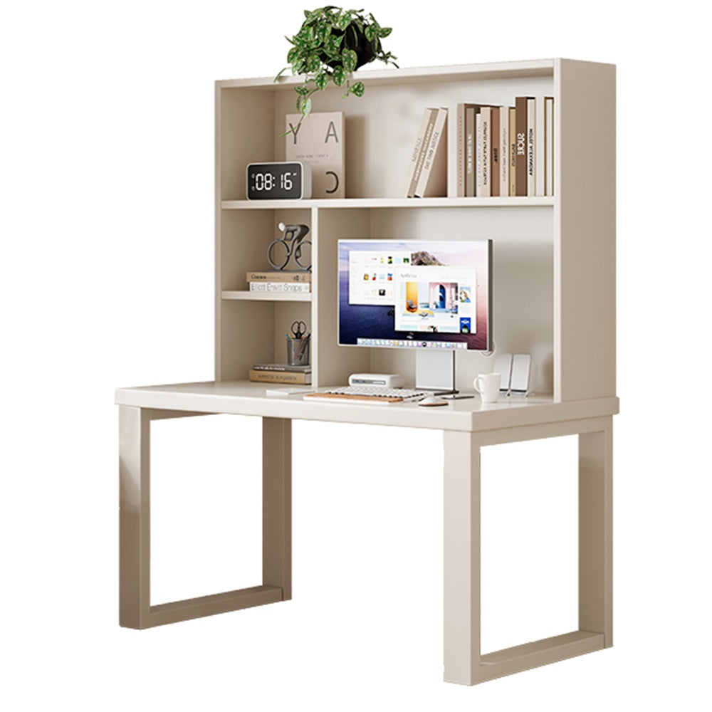 Maddie Solid Timber Study Desk with Bookshelf and Movable Side Cabinet