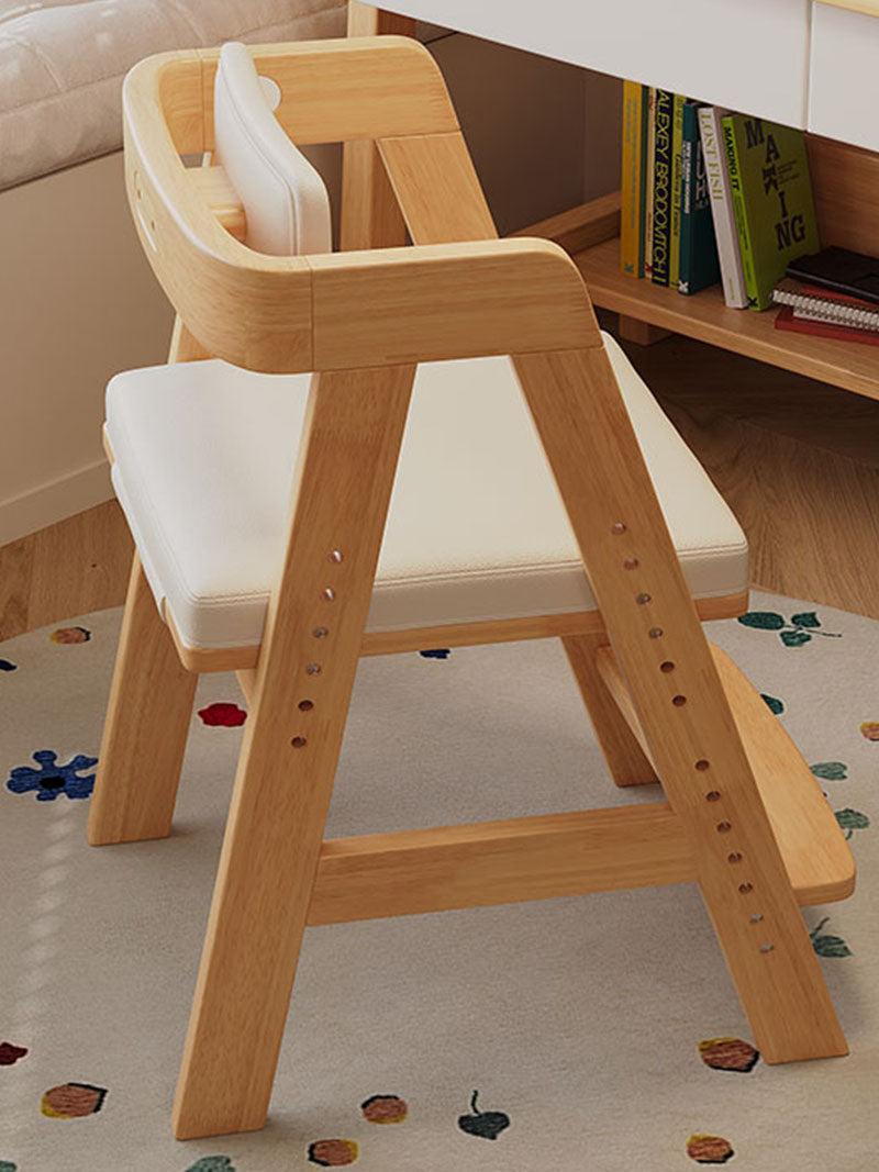 Hicklin Height-Adjustable Solid Timber Ergonomic Study Chair with Footrest