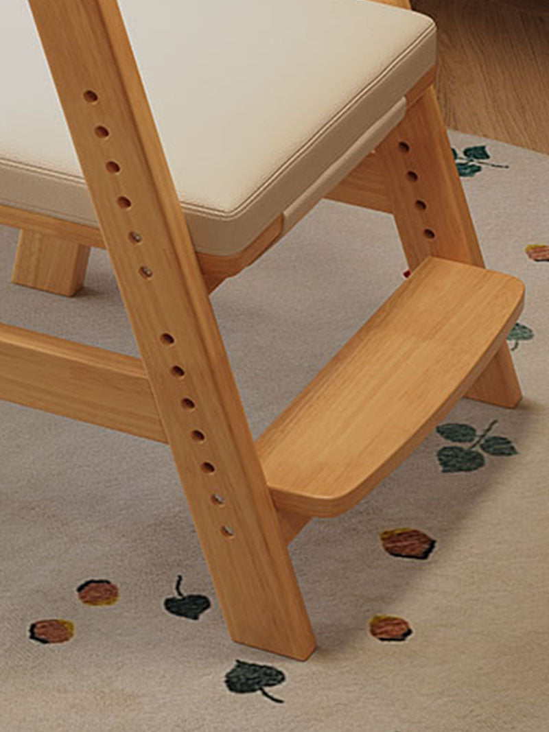 Hicklin Height-Adjustable Solid Timber Ergonomic Study Chair with Footrest