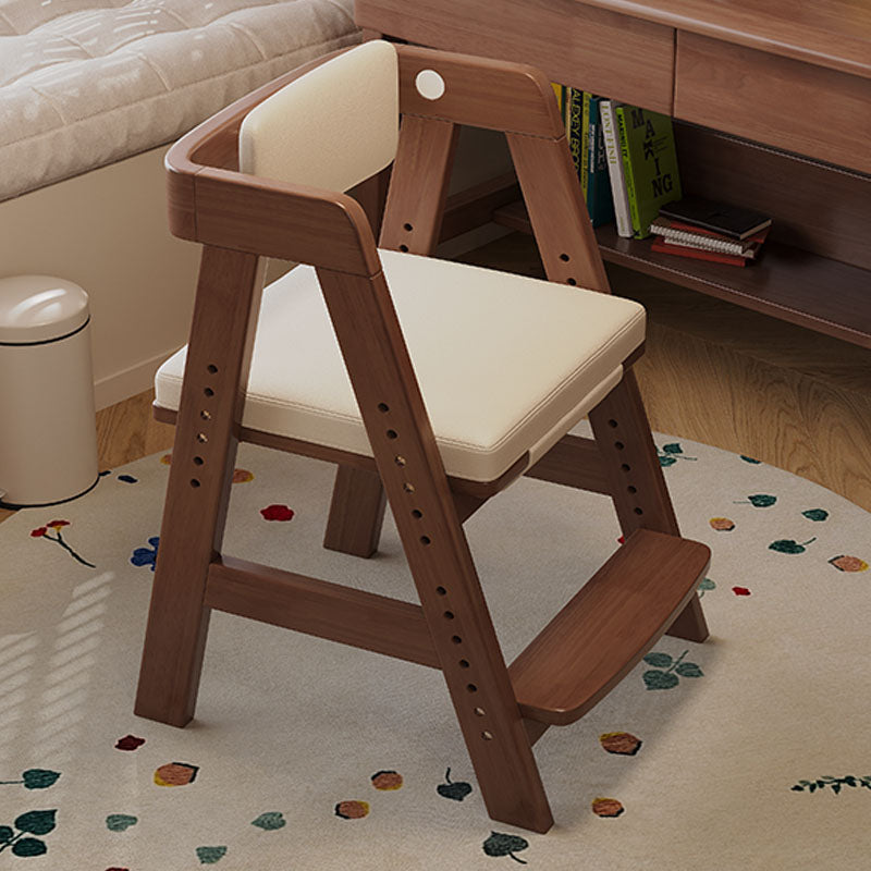 Hicklin Height-Adjustable Solid Timber Ergonomic Study Chair with Footrest