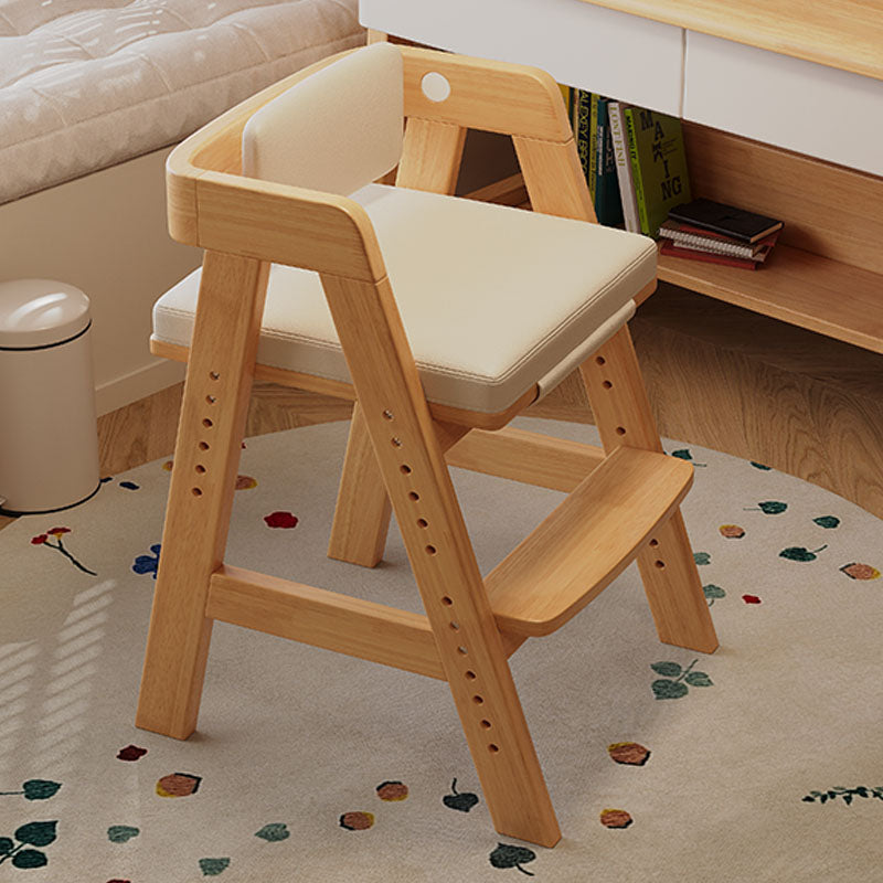 Hicklin Height-Adjustable Solid Timber Ergonomic Study Chair with Footrest