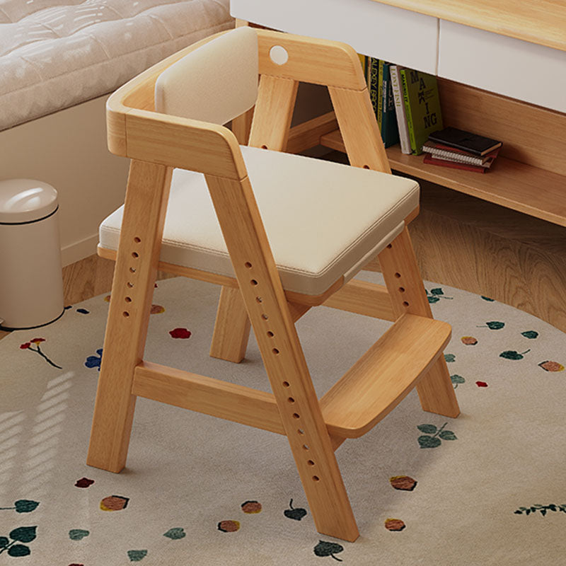 Hicklin Height-Adjustable Solid Timber Ergonomic Study Chair with Footrest