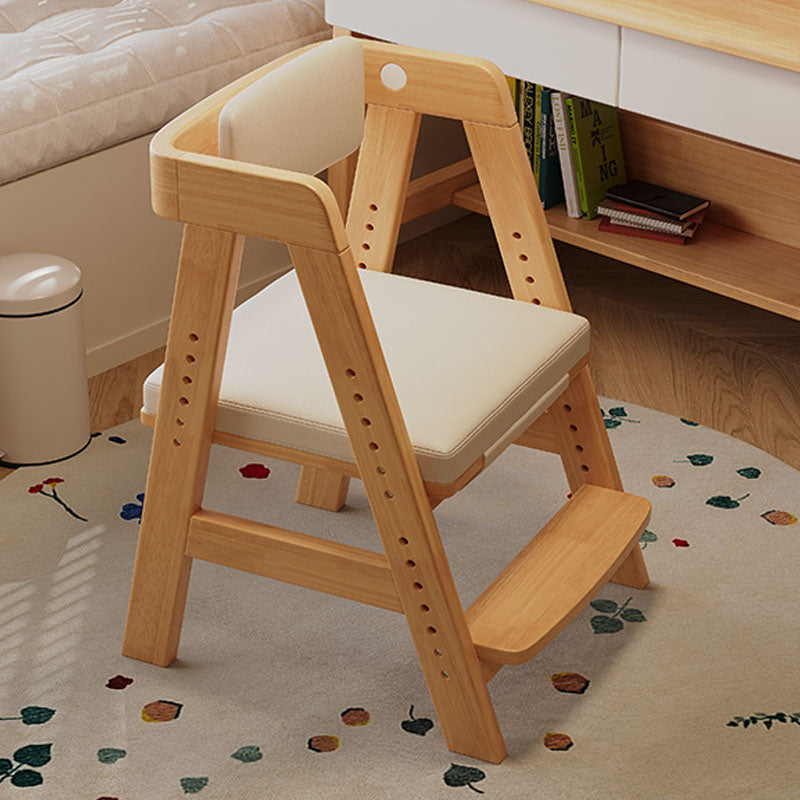Hicklin Height-Adjustable Solid Timber Ergonomic Study Chair with Footrest