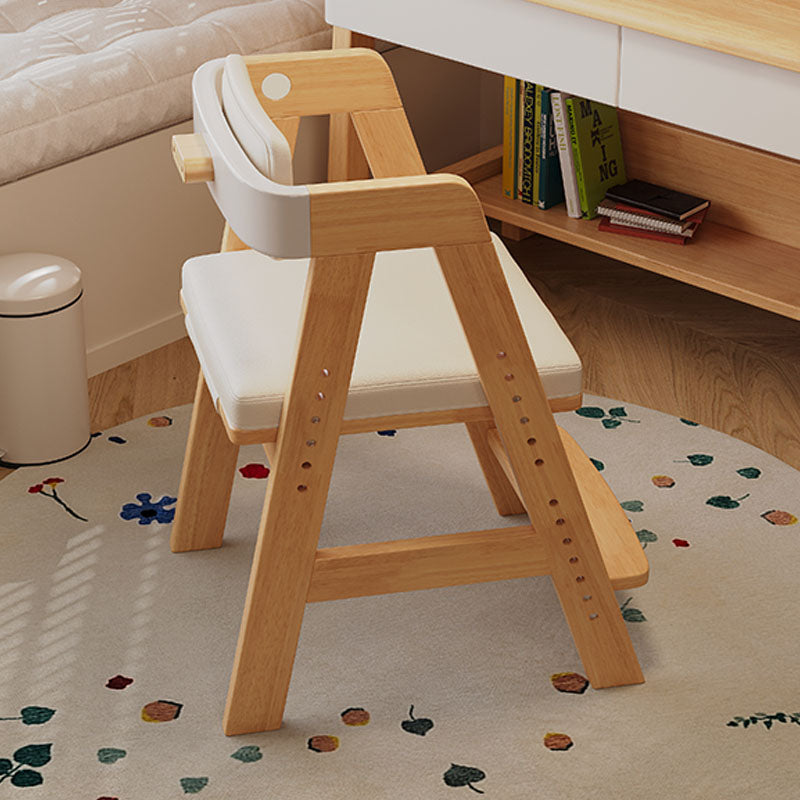 Hicklin Height-Adjustable Solid Timber Ergonomic Study Chair with Footrest