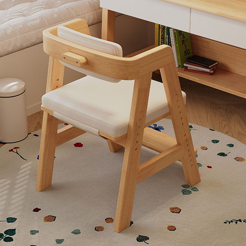 Hicklin Height-Adjustable Solid Timber Ergonomic Study Chair with Footrest