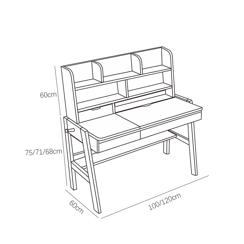 Walnut Avelinn Study Desk and Pier Chair set