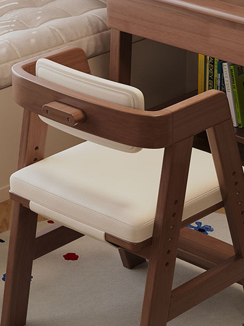 Hicklin Height-Adjustable Solid Timber Ergonomic Study Chair with Footrest