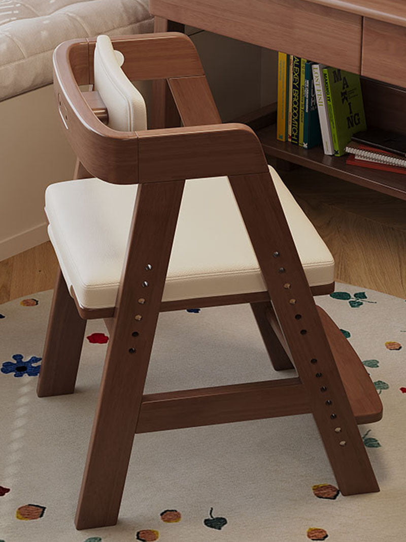 Hicklin Height-Adjustable Solid Timber Ergonomic Study Chair with Footrest