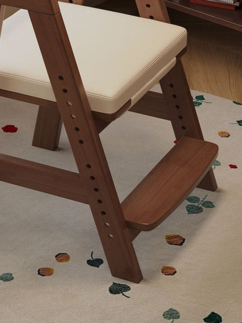 Hicklin Height-Adjustable Solid Timber Ergonomic Study Chair with Footrest