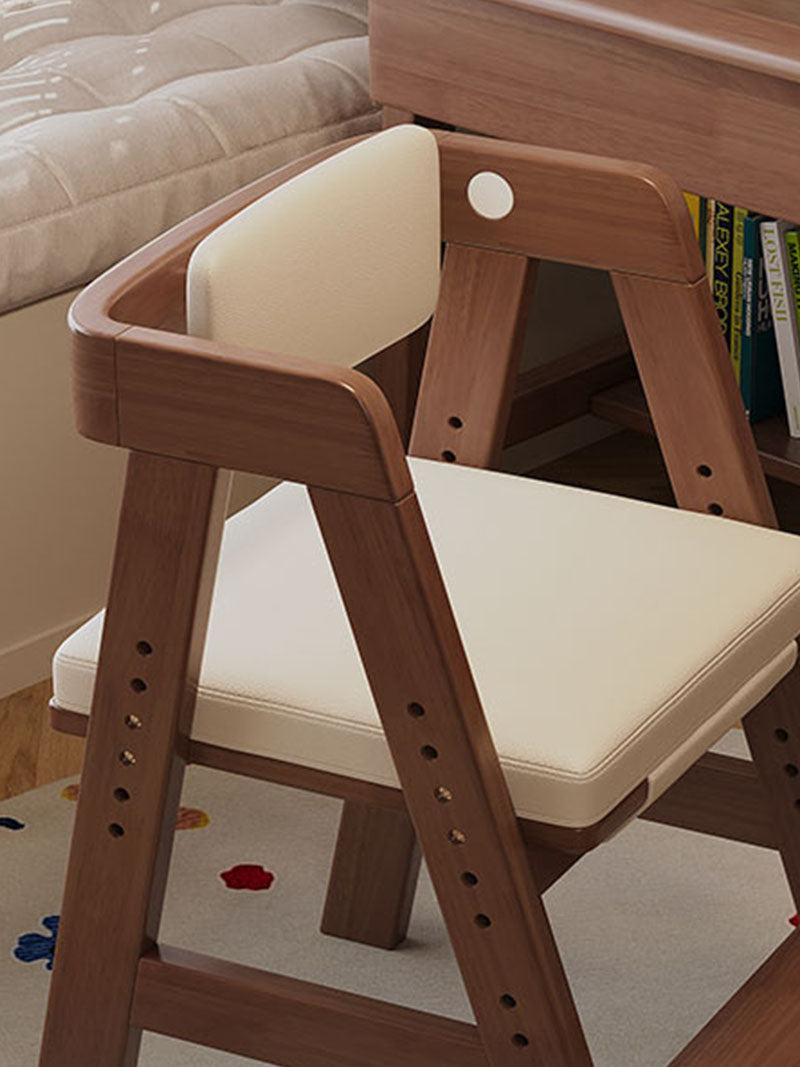 Hicklin Height-Adjustable Solid Timber Ergonomic Study Chair with Footrest