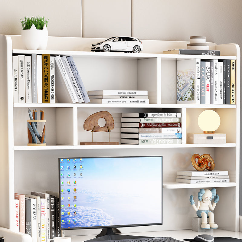 White Bahid Study Desk and Z Shape Chair Set