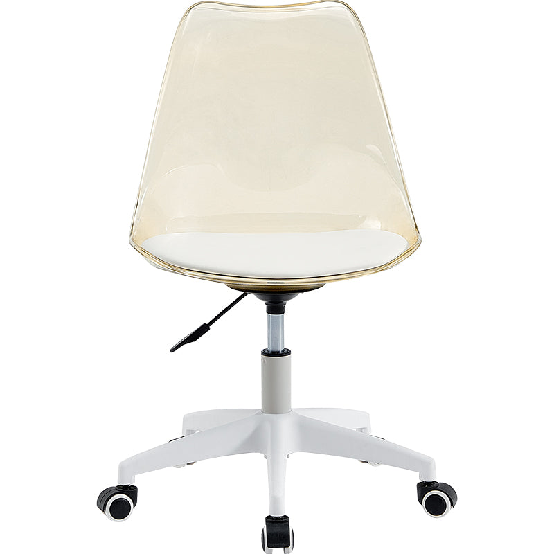 Armless Clear Desk Chair/Acrylic Rolling Chair/Adjustable Height Office Chair
