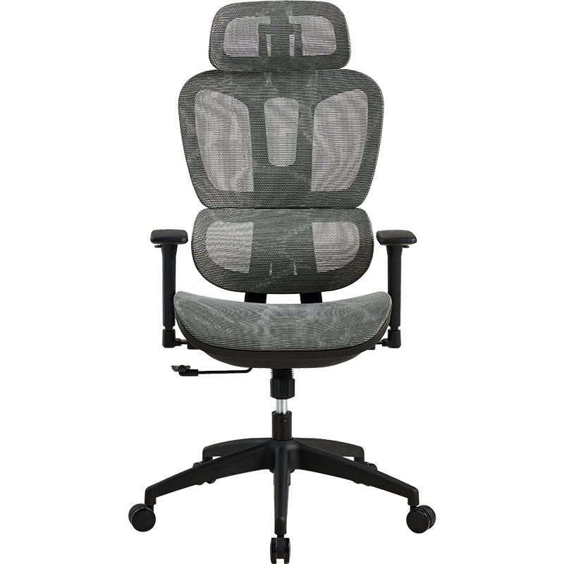 Ergonomic Office Chair Adjustable Lumbar Supported Mesh Office Chair with Headrest and Casters