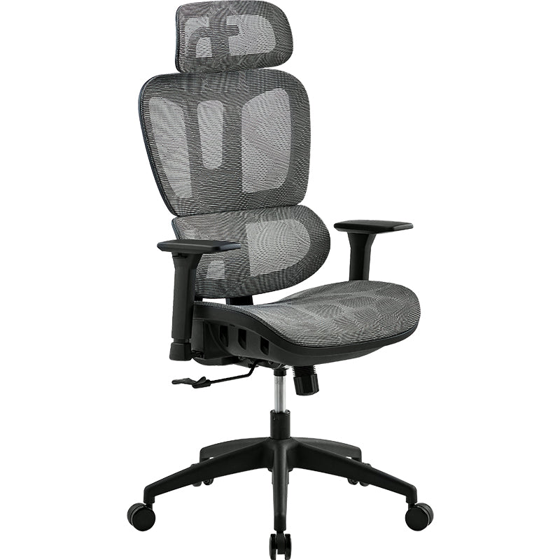 Ergonomic Office Chair Adjustable Lumbar Supported Mesh Office Chair with Headrest and Casters