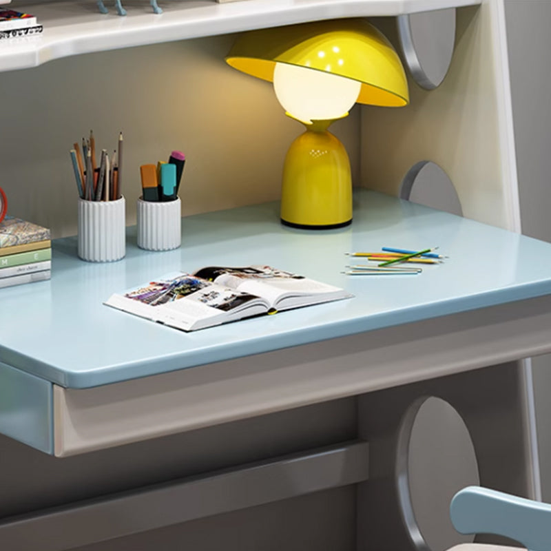 Blue Bryla Study Desk and Z Shape Chair set