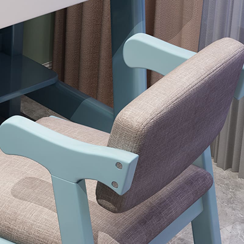 Blue Bryla Study Desk and Z Shape Chair set