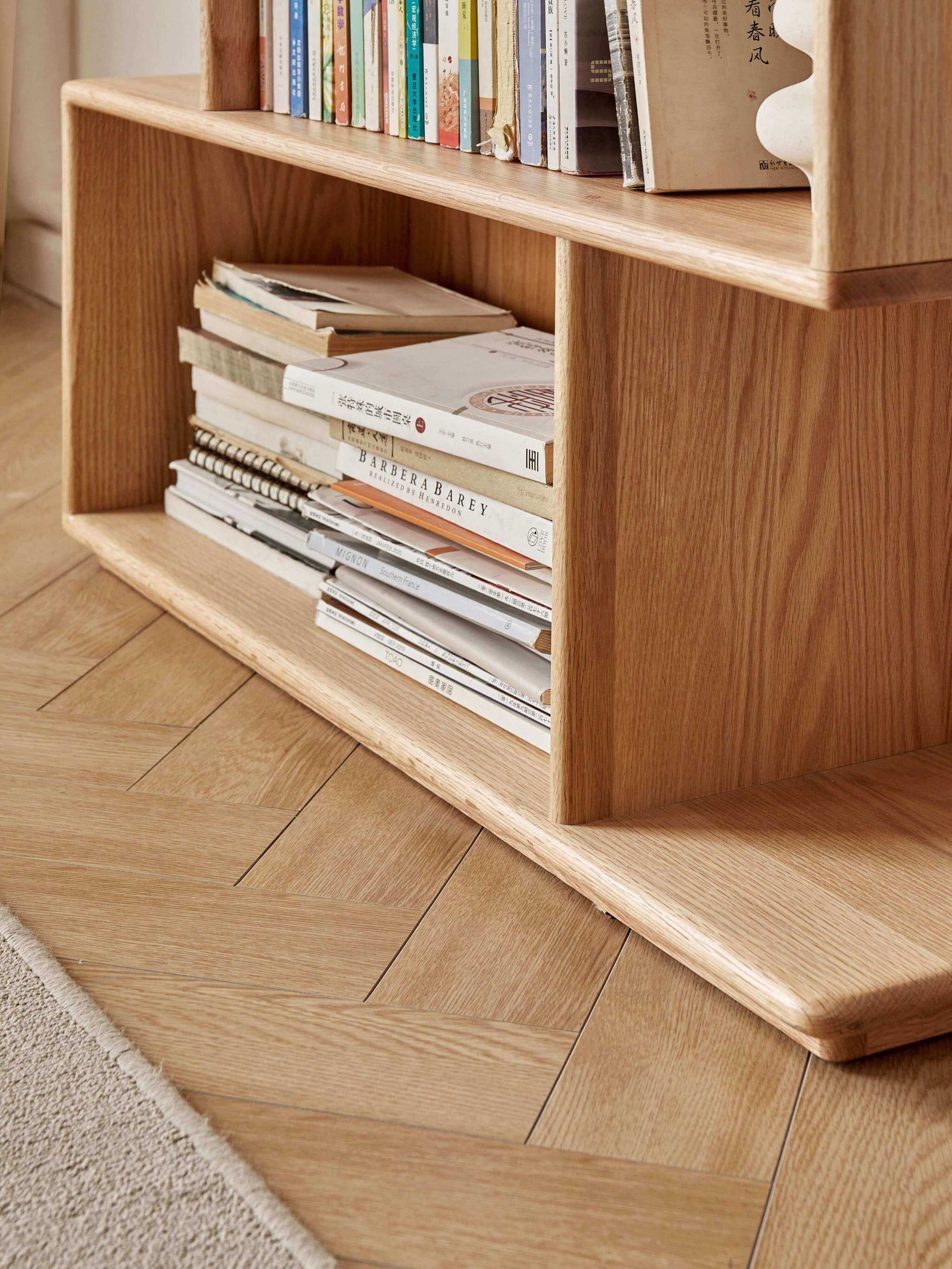Arlo FAS-Graded Solid American Oak Natural Finish Bookshelf 90cm