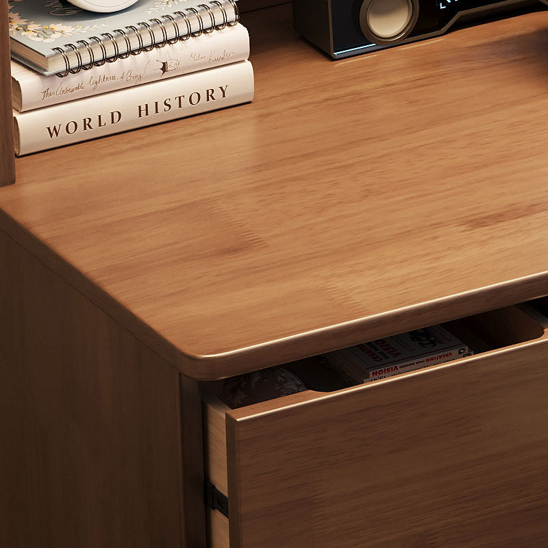 Putnam Solid Timber LED Light Study Desk with Bookshelf and Storage