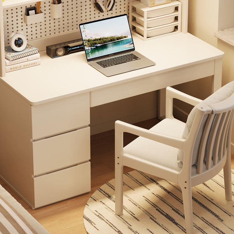 Putnam Solid Timber LED Light Study Desk with Bookshelf and Storage