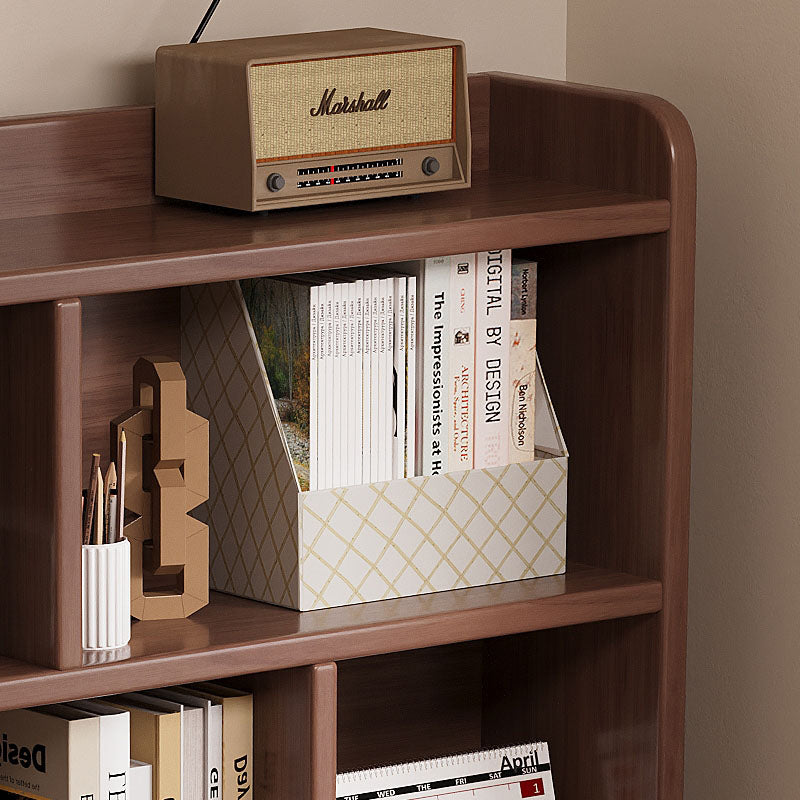 Haven Solid Timber LED Light Study Desk with Bookshelf and Storage 120cm