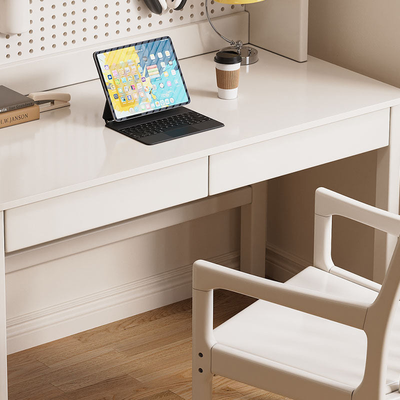 Haven Solid Timber LED Light Study Desk with Bookshelf and Storage 120cm