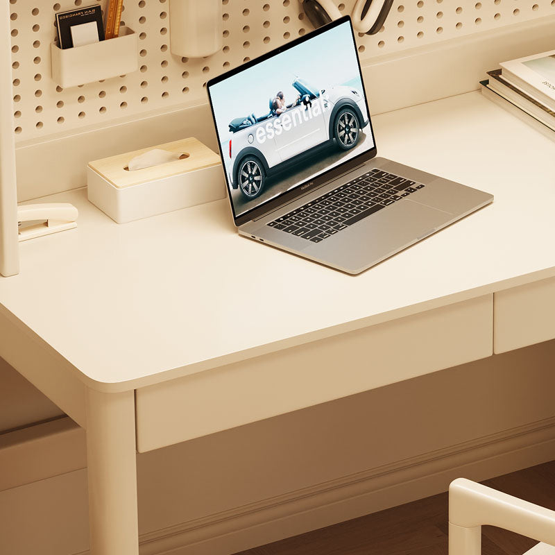 Haven Solid Timber LED Light Study Desk with Bookshelf and Storage 120cm