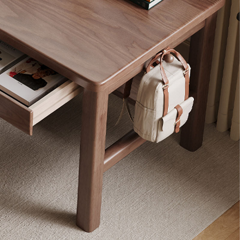 Ethan Classic Design Solid Timber Slab Study Desk with Drawers 160cm/180cm
