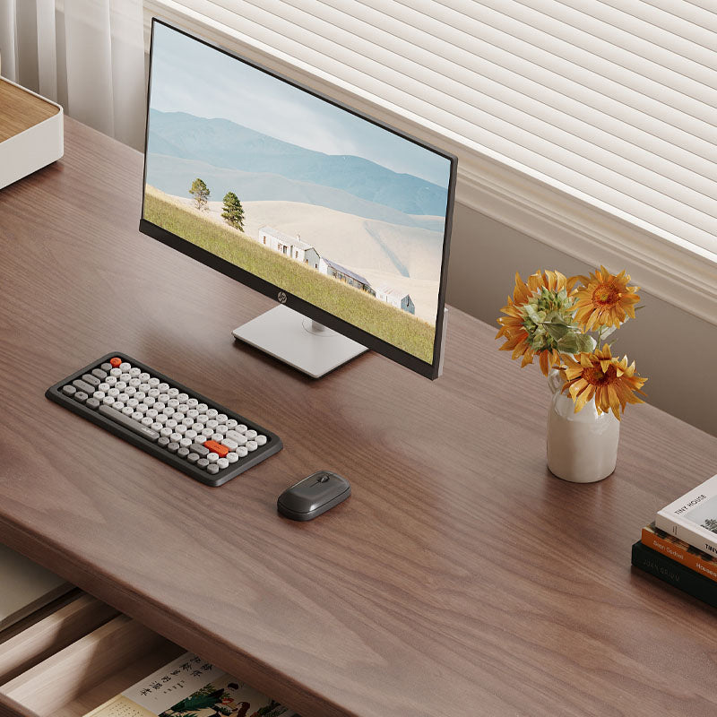Ethan Classic Design Solid Timber Slab Study Desk with Drawers 160cm/180cm