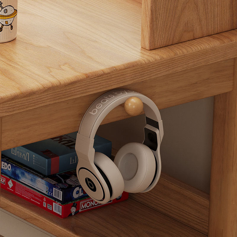 Kai Solid Wood Study Desk with Book Shelves and Drawers 160cm/180cm