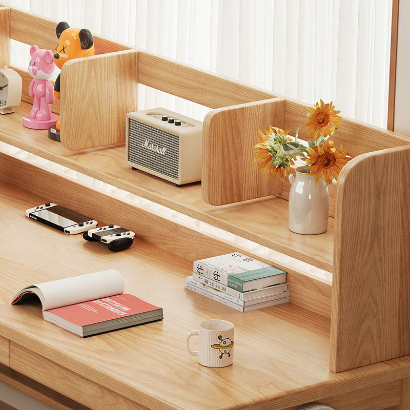 Kai Solid Wood Study Desk with Book Shelves and Drawers 160cm/180cm