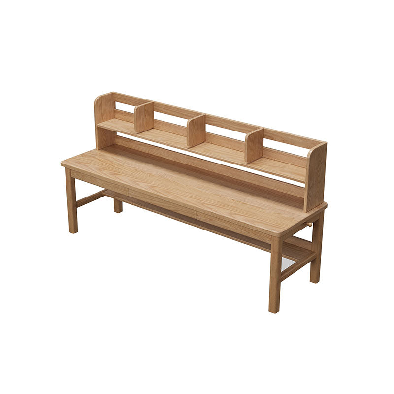 Kai Solid Wood Study Desk with Book Shelves and Drawers 160cm/180cm