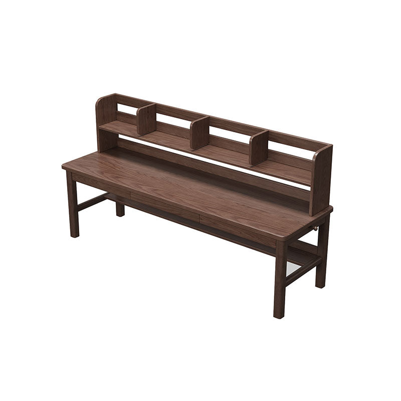 Kai Solid Wood Study Desk with Book Shelves and Drawers 160cm/180cm