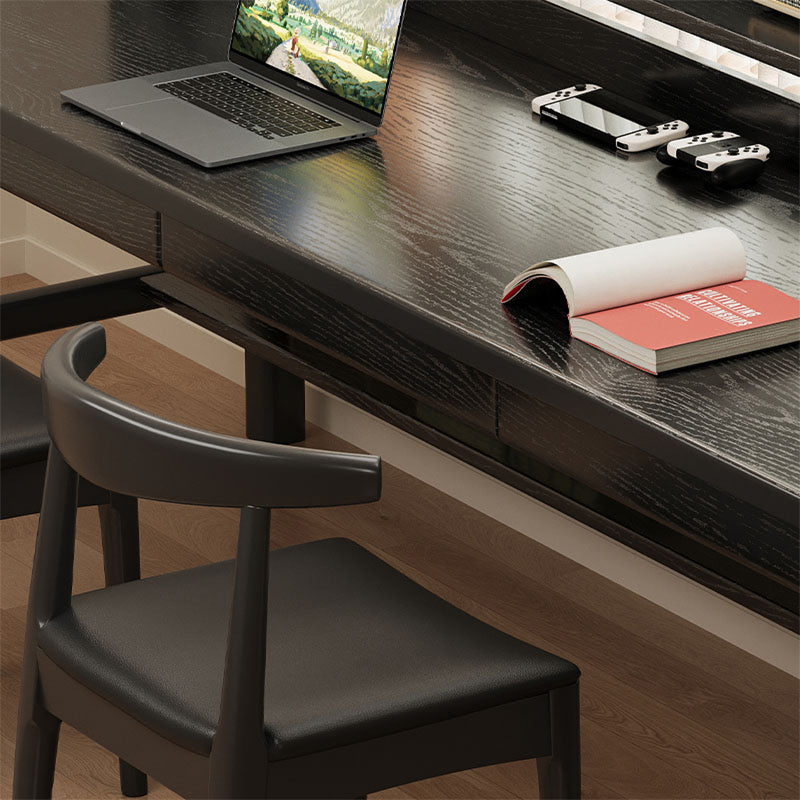 Kai Solid Wood Study Desk with Book Shelves and Drawers 160cm/180cm