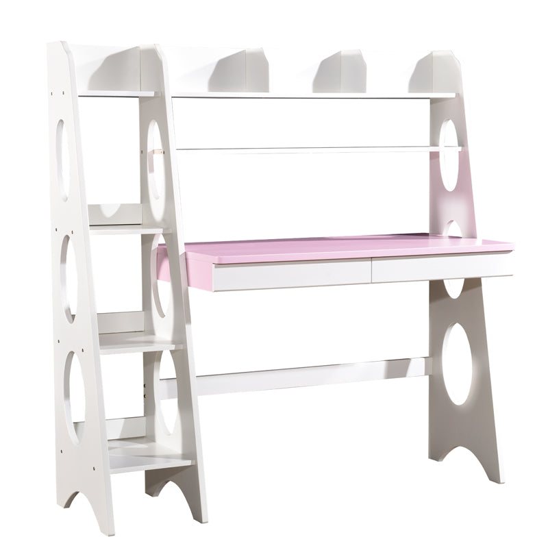 Pink Bryla Study Desk and Z Shape Chair Set