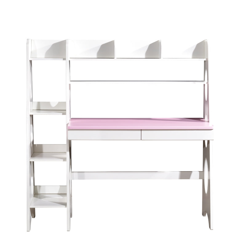 Pink Bryla Study Desk and Z Shape Chair Set
