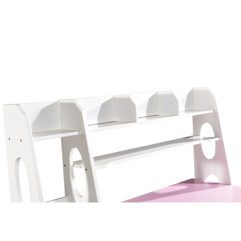 Pink Bryla Study Desk and Z Shape Chair Set
