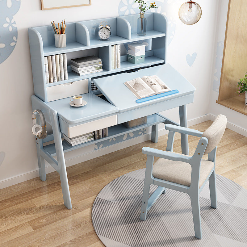 Blue Avelinn Study Desk and Siona Chair set