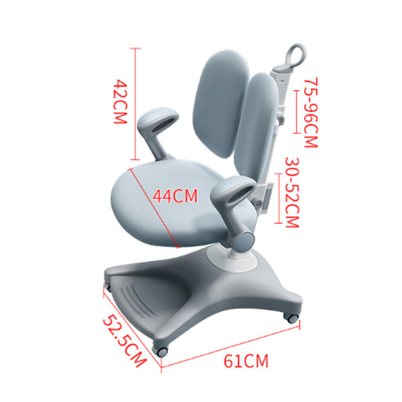 White Height-adjustable Study Desk and Adjustable Chair set