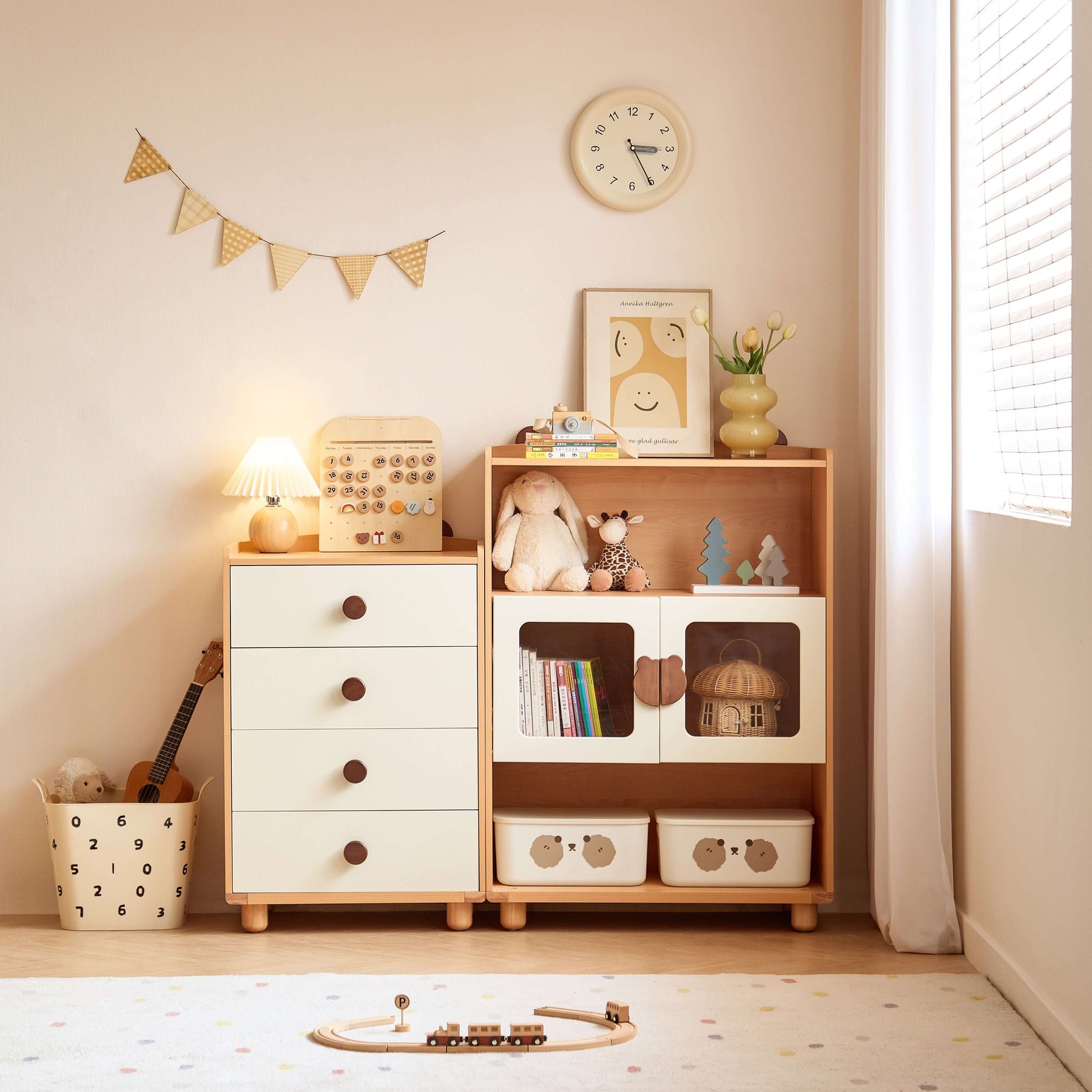 Kid's Room Furniture Set/Baby Toy Storage Bookcase Set