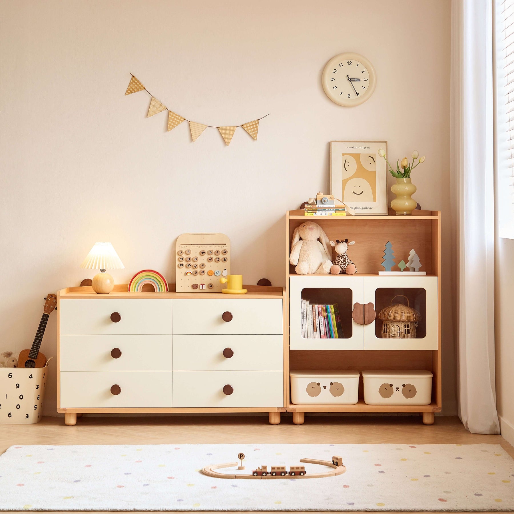 Kid's Room Furniture Set/Baby Toy Storage Bookcase Set