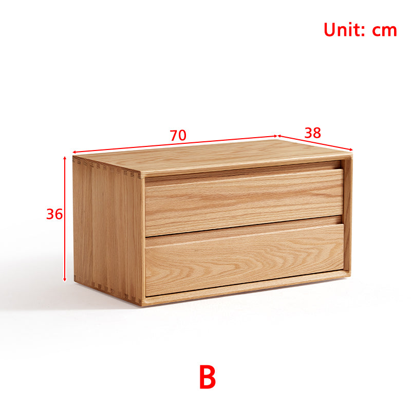 Lex FAS-Graded Solid American Oak Floor-standing Modular Storage Cabinet Chest Set for Home