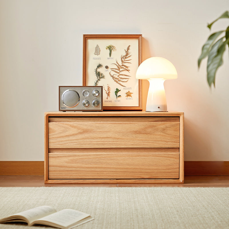 Lex FAS-Graded Solid American Oak Floor-standing Modular Storage Cabinet Chest Set for Home