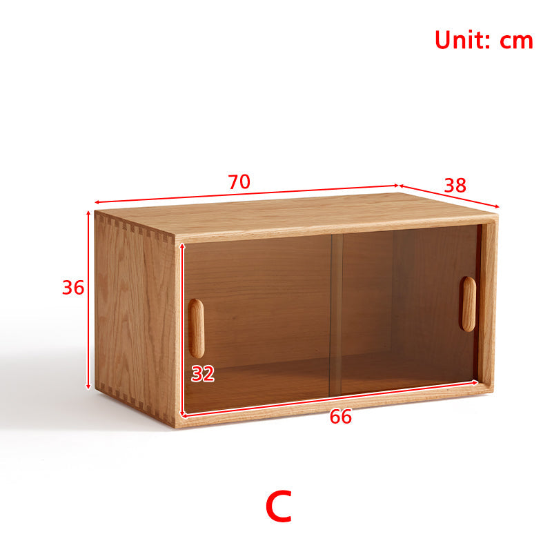 Lex FAS-Graded Solid American Oak Floor-standing Modular Storage Cabinet Chest Set for Home