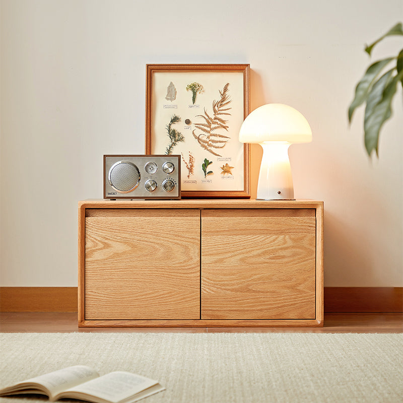 Lex FAS-Graded Solid American Oak Floor-standing Modular Storage Cabinet Chest Set for Home