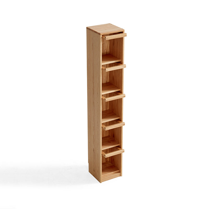 Dylan FAS-Graded Solid American Oak Wood Flip-Down Door Bookcase Modular Display Shelf & Storage With Drawer