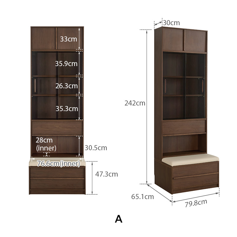 Brooke Floor-standing Bookcase Modular Display Shelf & Storage With Seat/Drawer Multiple Size