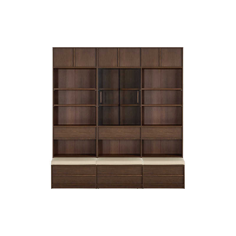 Brooke Floor-standing Bookcase Modular Display Shelf & Storage With Seat/Drawer Multiple Size