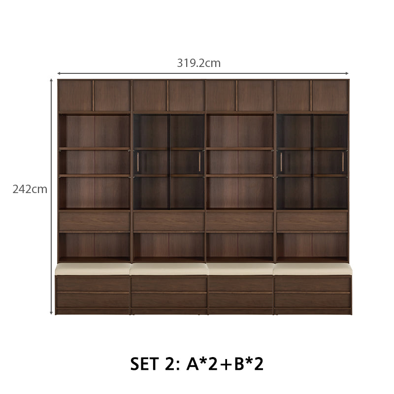 Brooke Floor-standing Bookcase Modular Display Shelf & Storage With Seat/Drawer Multiple Size