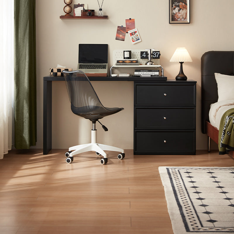 Jeffrey Single/Double Office Desk/Computer Table Set With Drawer/Chair Black