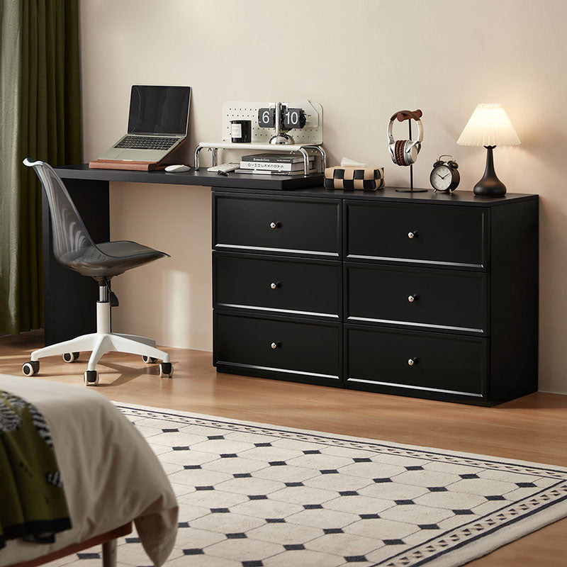 Jeffrey Single/Double Office Desk/Computer Table Set With Drawer/Chair Black